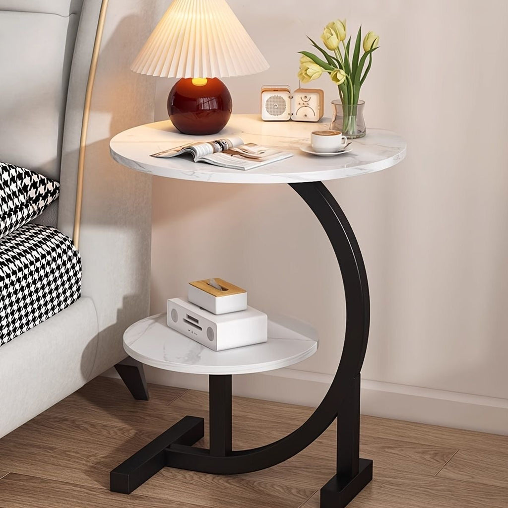 Nordic luxury double layer side table