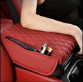 Universal car armrest pad with side storage