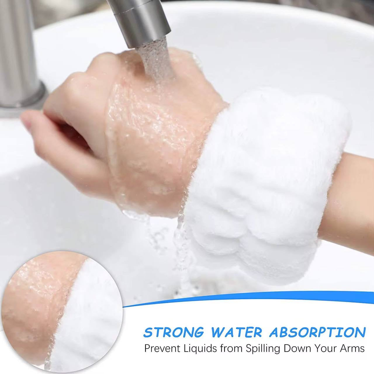 2pcs One Pair Wash Face and Wrist Band