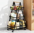 Multi-Function 3-Tier A Shape Metal Mobile Trolley Cart