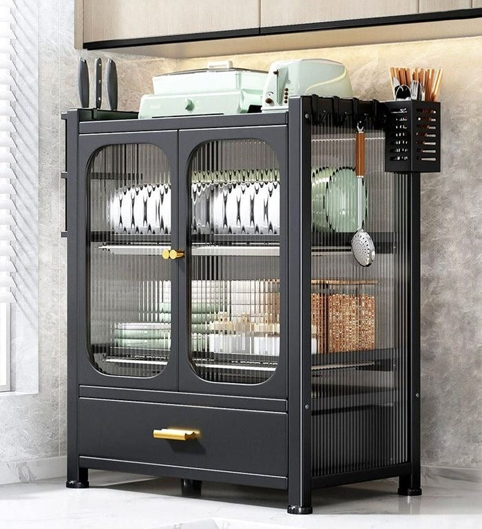 Minimalist Kitchen Countertop dish rack with Drawers