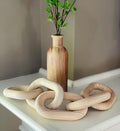 Boho Modern Chain Link Wooden Hand Carved 5-Link Chain Art