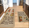 A set of 2 pcs rubber bottom kitchen mats