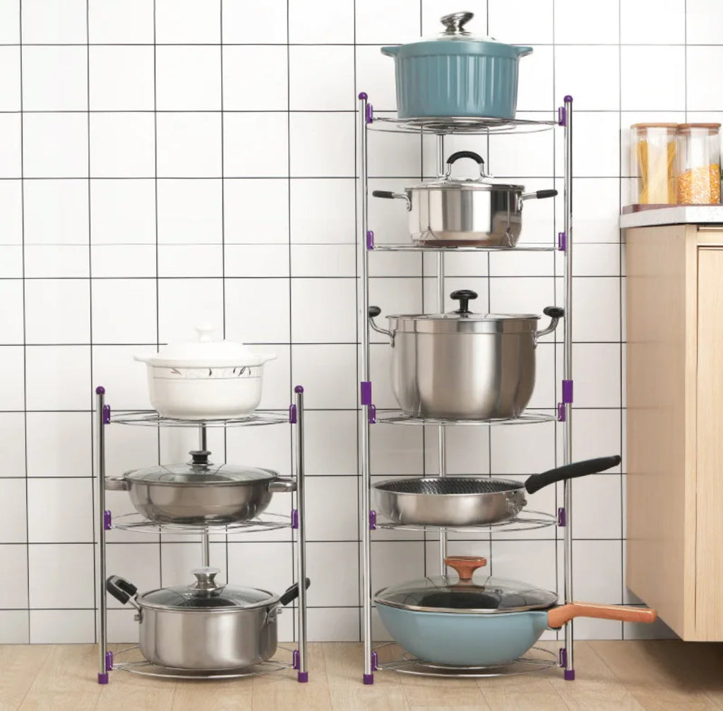 5 layer Kitchen pot and pan organizer storage rack