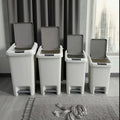 Pedal Dustbin with dual opening by foot press or hand press