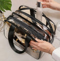 Double sided transparent waterproof toiletries make up  bag