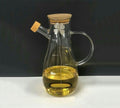 High borosilicate oil jar with decorative flower