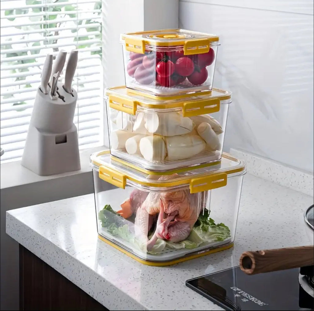 3pcs \ set Stackable Multipurpose Food Storage Containers Organizers