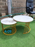 Pure marble top nesting table