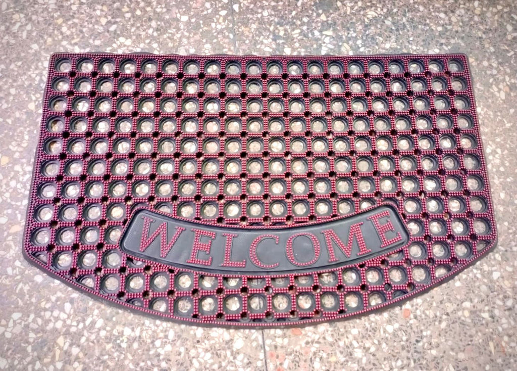 Rubber welcome door mat