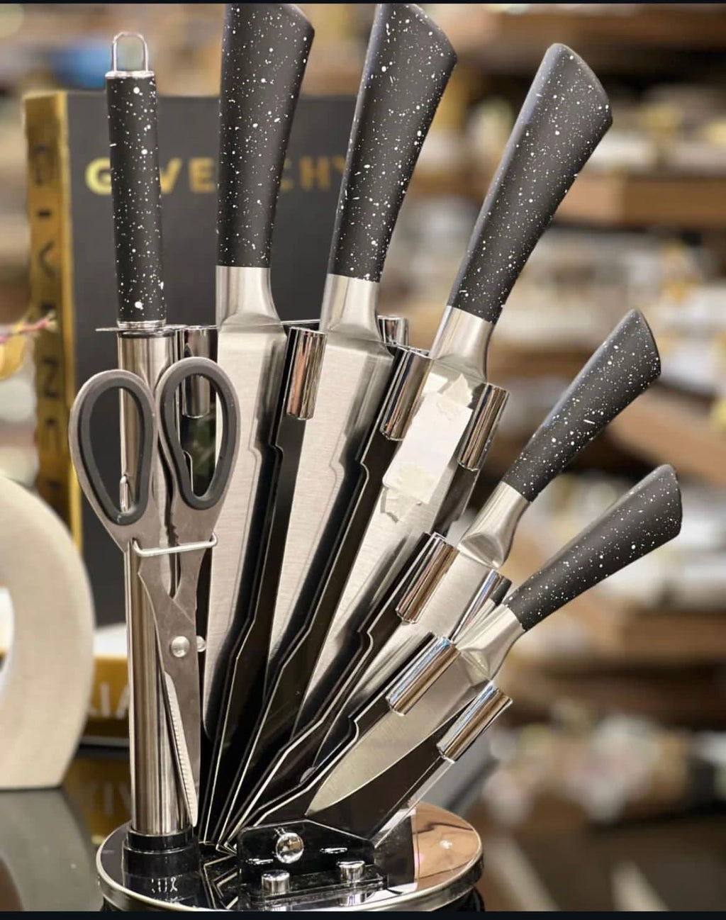 9pcs Marble design Kitchen knife sets