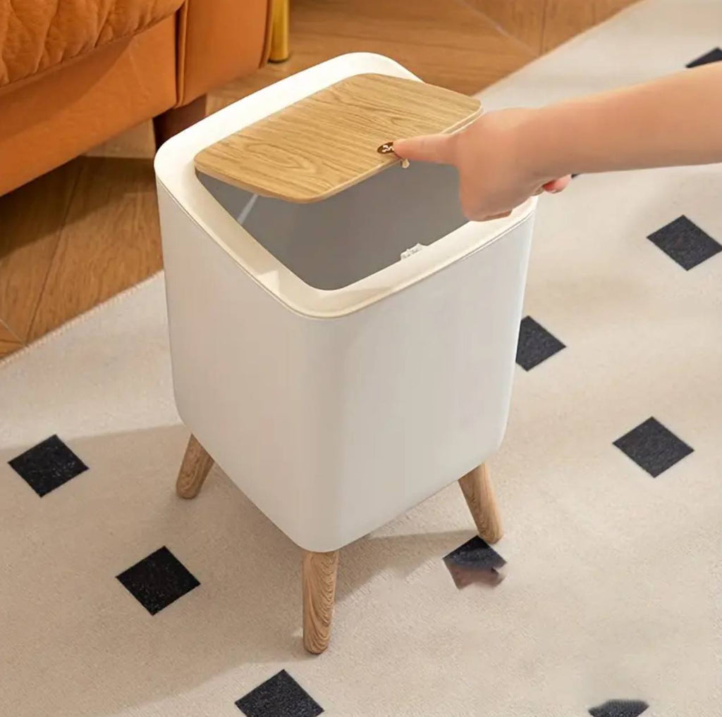 Nordic Style High Foot 7L Dustbin, With Lid