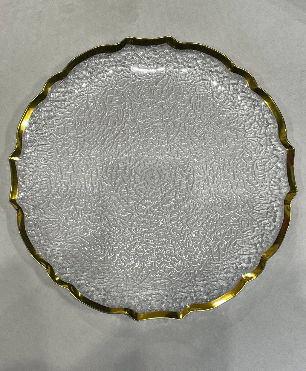 High quality unique clear charger plates