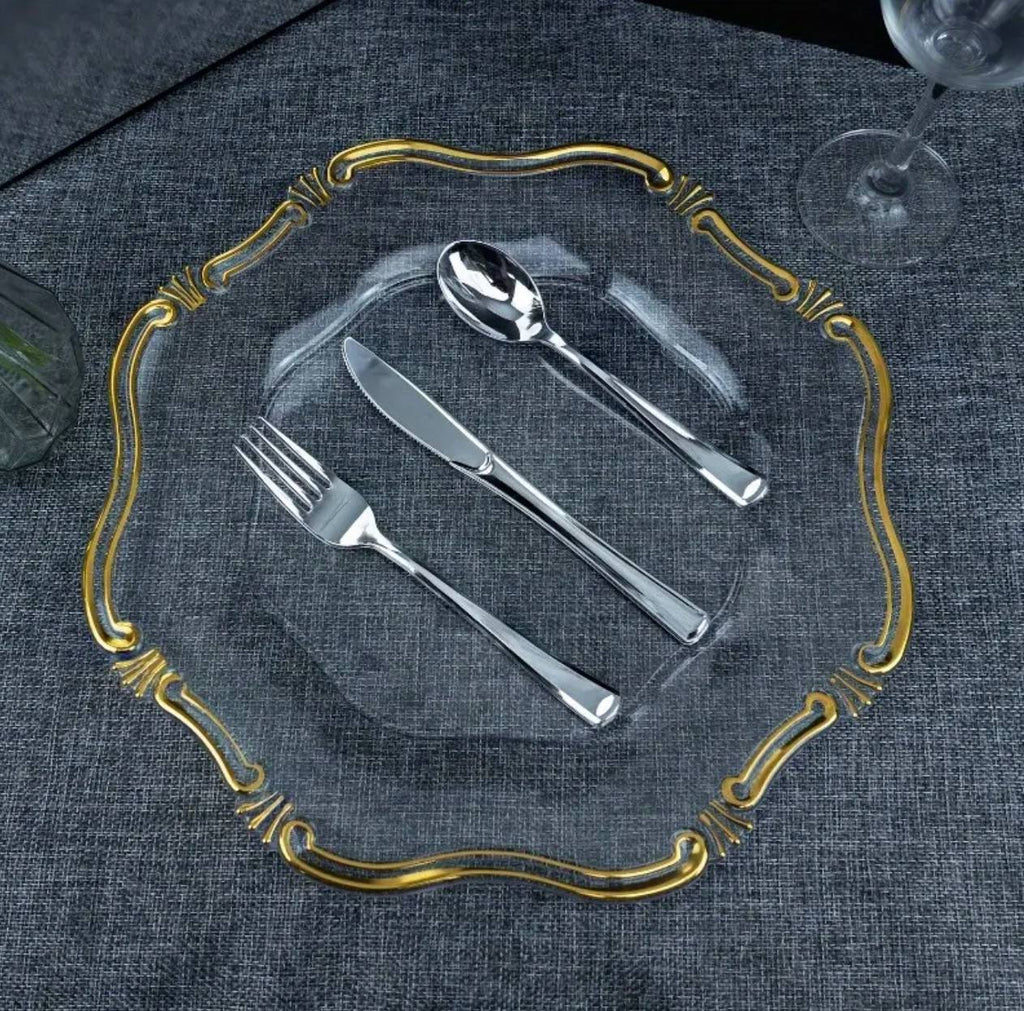 High quality unique clear charger plates