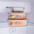 3pcs Heavy Duty Ribbed Glass Food Storage Containers