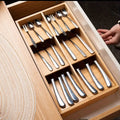 6Slot Bamboo Cutlery Organizer