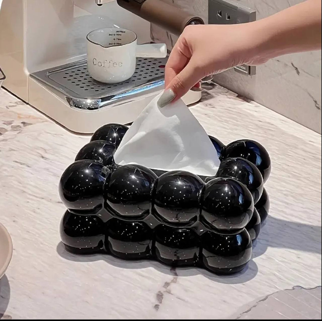 Hard plastic Luxurious Bubble Design Tissue Box