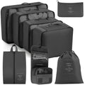 8pcs Luggage Travel Organizers For Suitcase With Toiletry Cosmetic Case