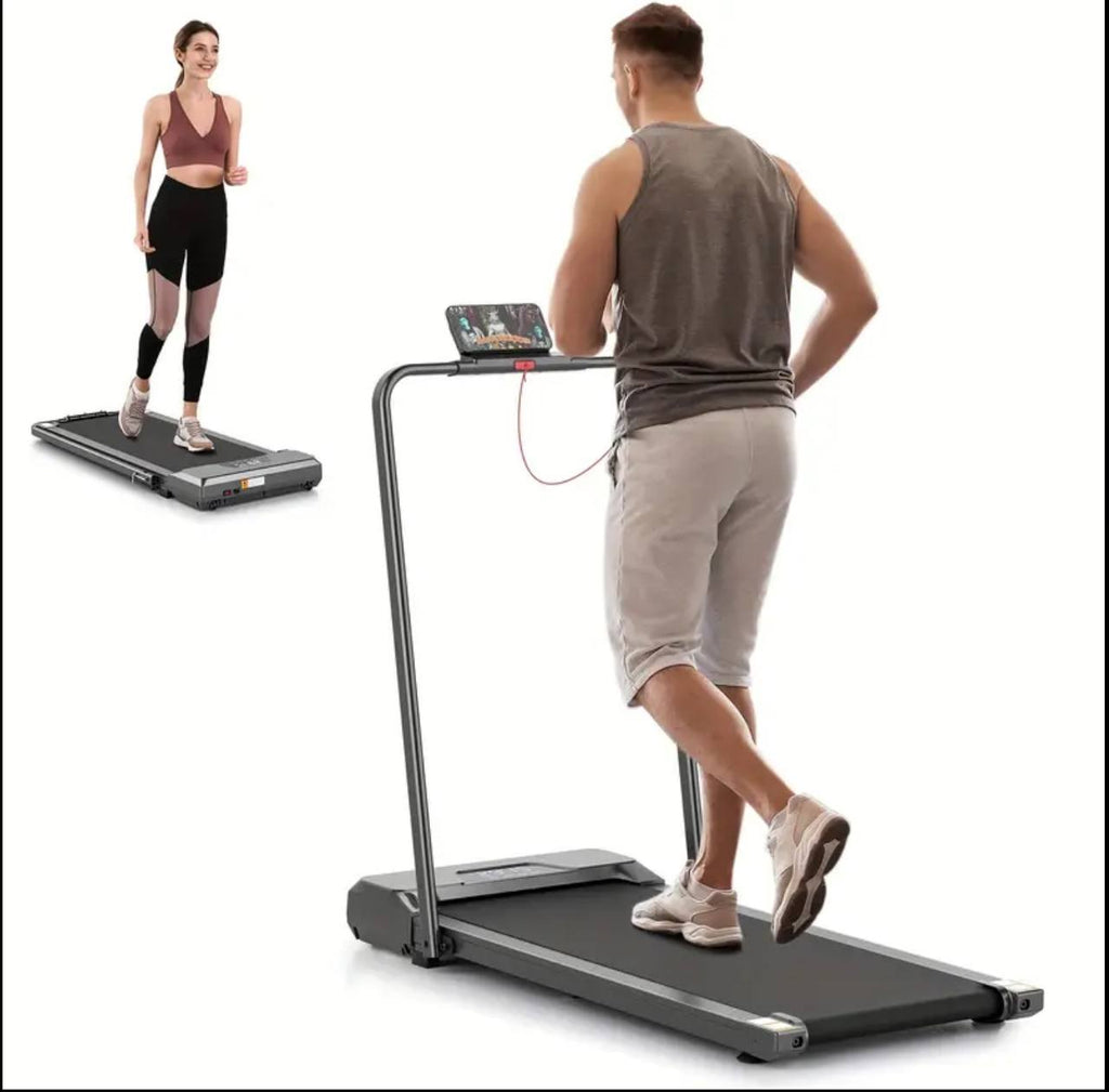 A 8-speed walking pad/treadmill with Foldable handlebars