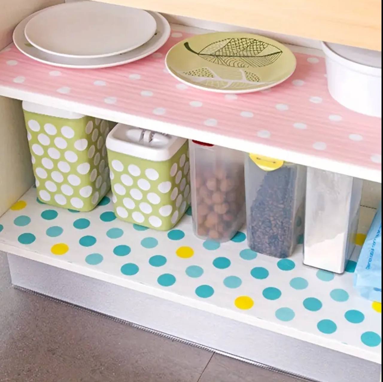 1roll  Wardrobe Moisture-proof Mat Printing Cabinet Drawer Pad Kitchen liner