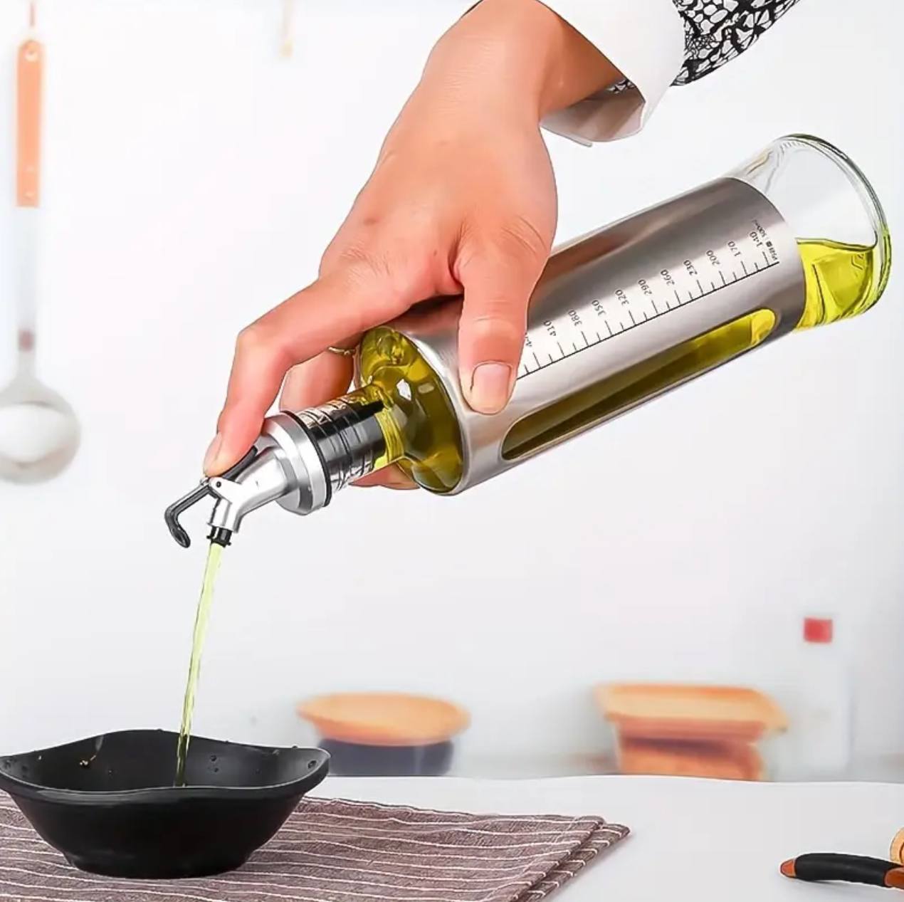 300ml Glass Oil Bottle  Dispenser
