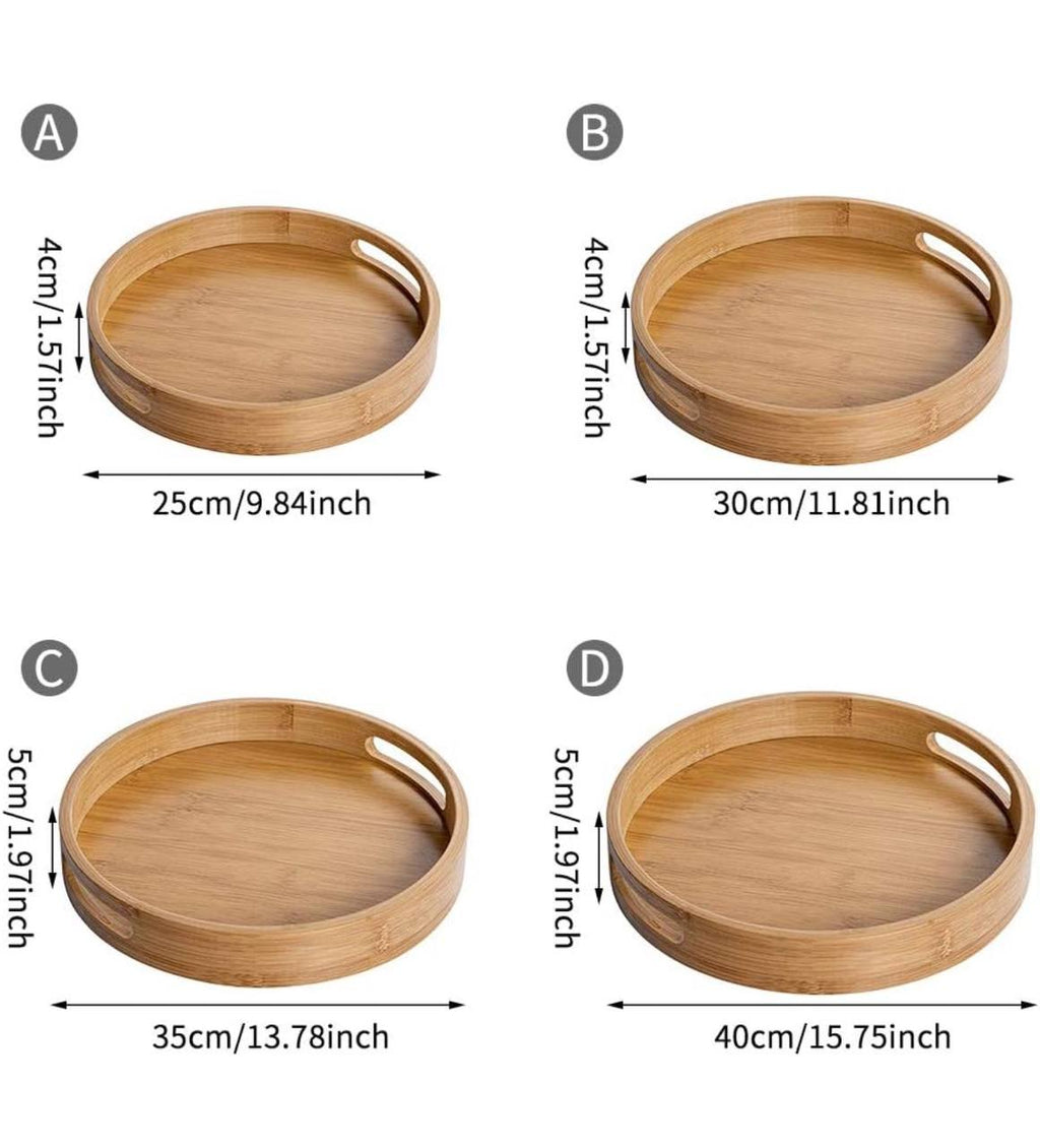 MULTIFUNCTIONAL BIG SIZED 4 IN 1 BAMBOO TRAYS