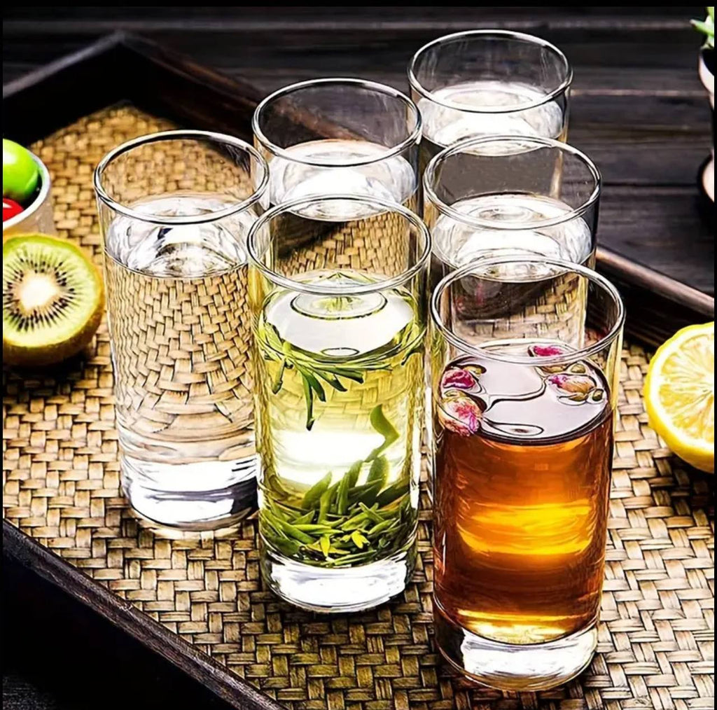 6pc Long Luxe drinkware glass