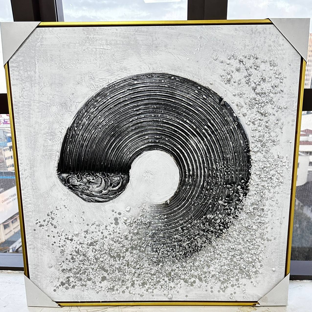 Textured canvas oil painting