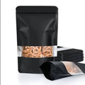 50pcs Stand up pouch with ziplock, window/ matte metallised.