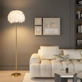 Feather floor lamp