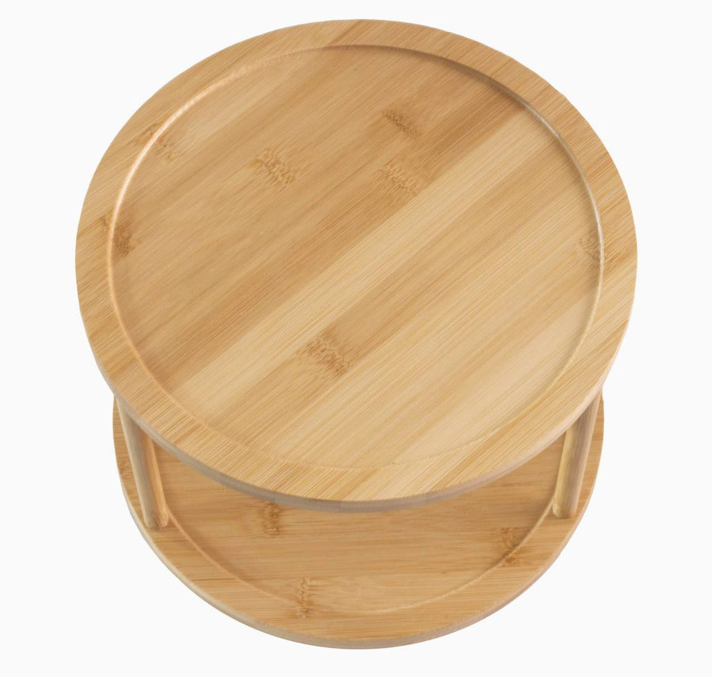 Bamboo rotating spice rack