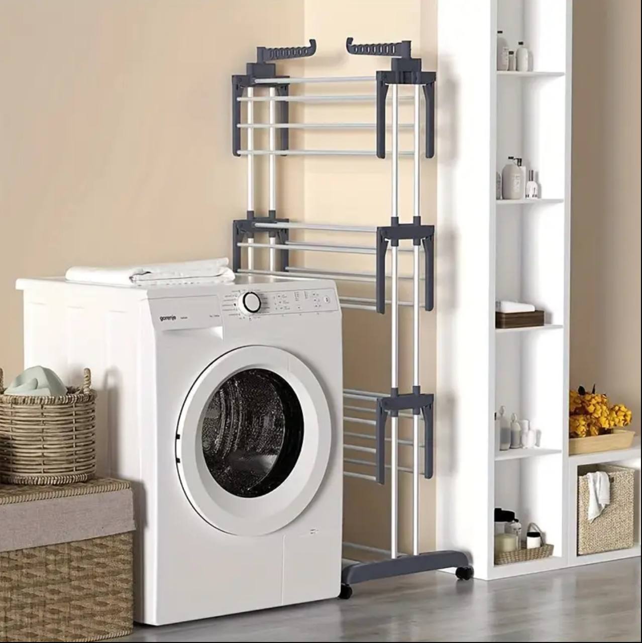 3 Layer Portable / Movable Cloth Drying  Rack