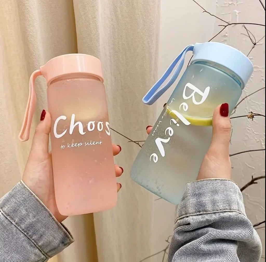 Frosted water bottles