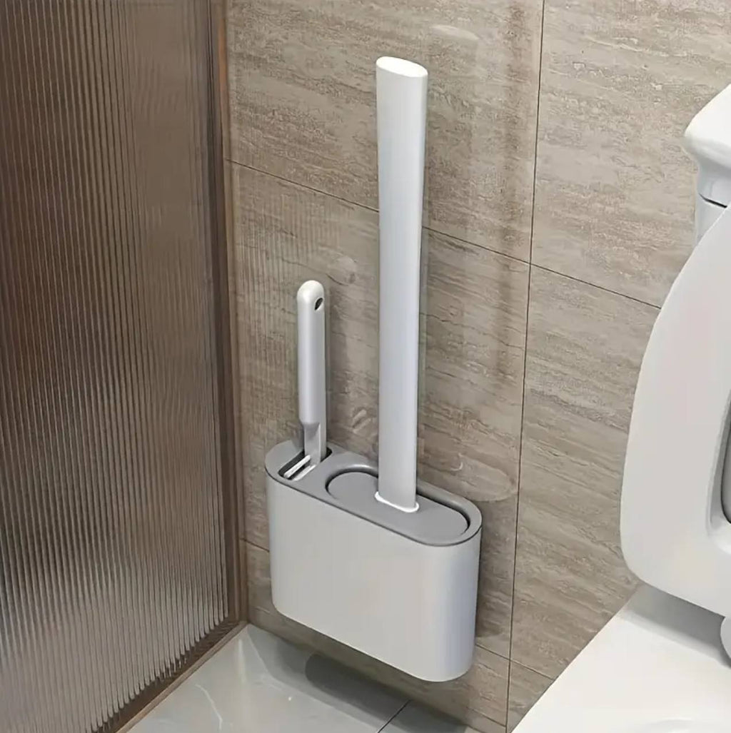 Wall hanging toilet brush with Holder & cleaning brush