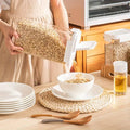 BPA-free, food-grade acrylic cereal jar.