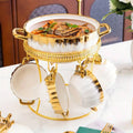 15PCS SOUP CEREMIC SET white