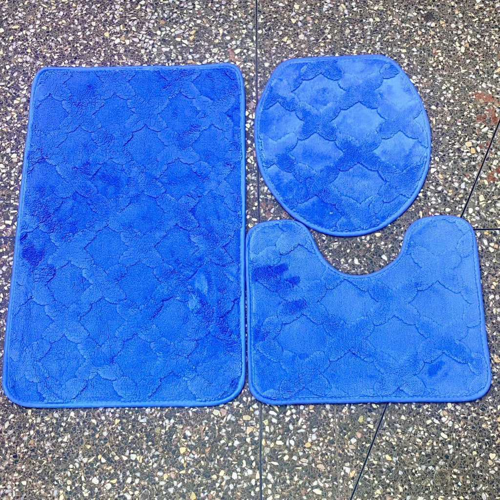 Bath mats  super Soft 
3 Piece toilet set
