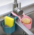 Kitchen Sink Drainer Basket Soap Sponge Holder