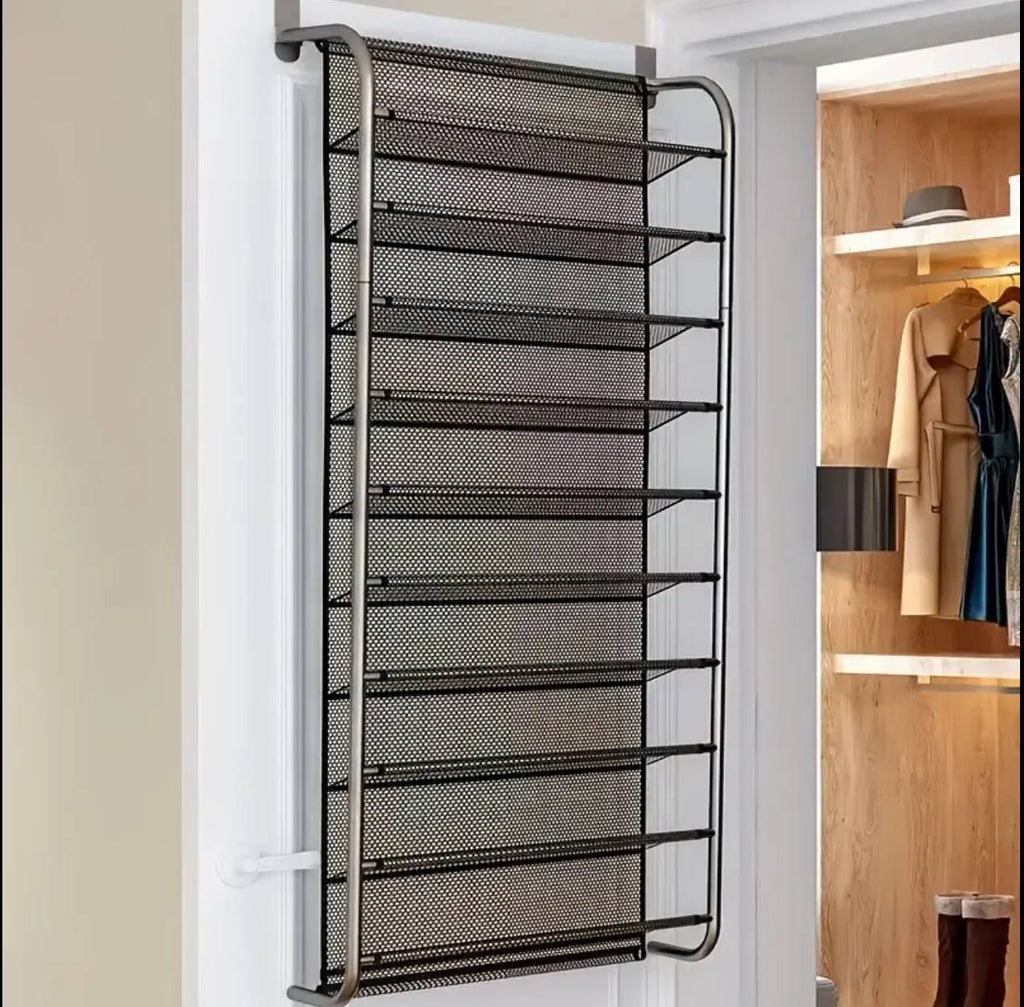 10 Tier Over The Door Shoe Organizer