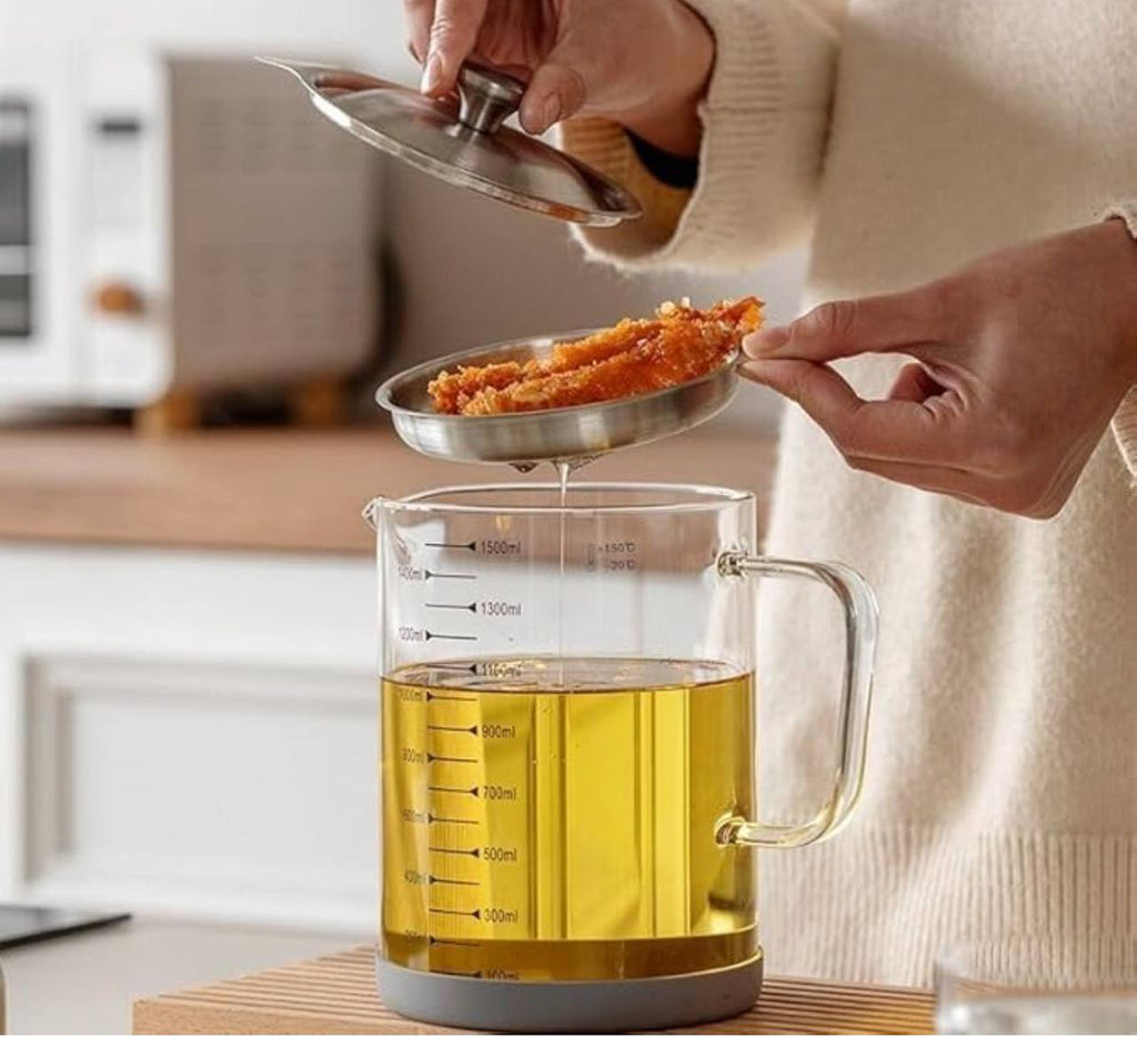 High borosilicate glass oil jar / filter