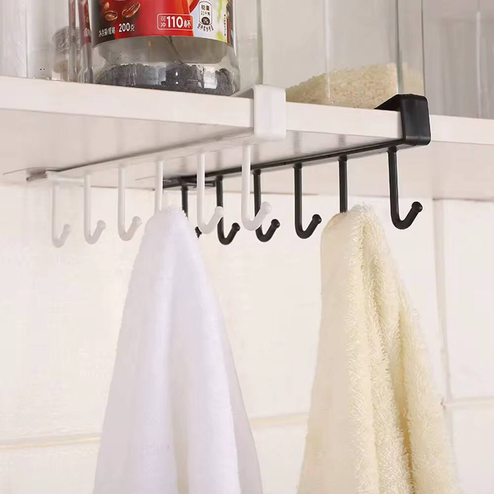 Under the shelf (multi~purpose) hooks 6 slot Metallic