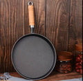 High quality non stick pan with a wooden handle