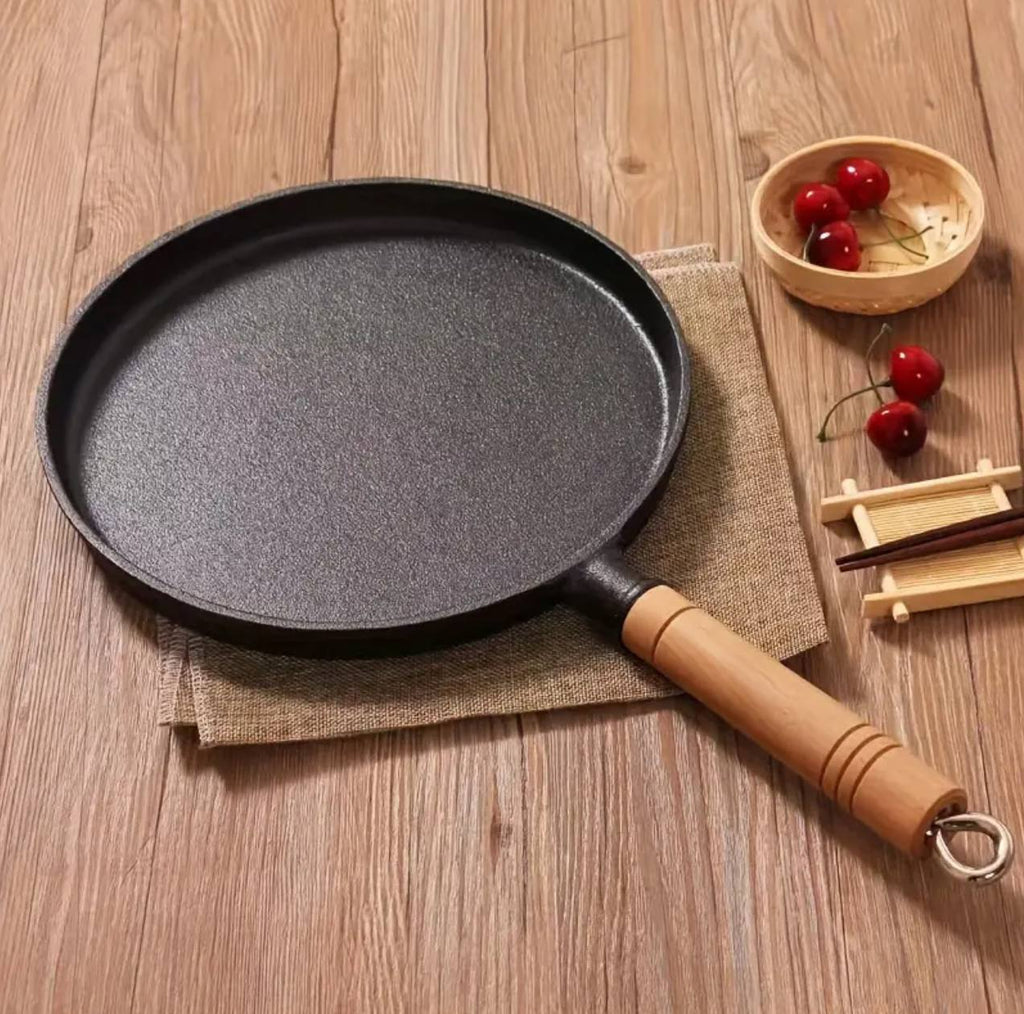 High quality non stick pan with a wooden handle