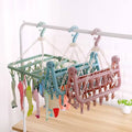 Foldable 32clip/peg undergarment hanger