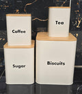 Storage Jars Set with Bamboo Lid