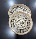 Nordic decorative round 2pcs trays