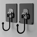 Black transparent multipurpose adhesive hooks