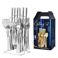 24 pcs tableware Stainless steel knife fork and spoon storage rack