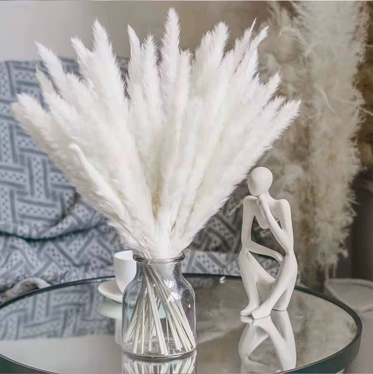 10pc Natural Dried Flowers Pampas
