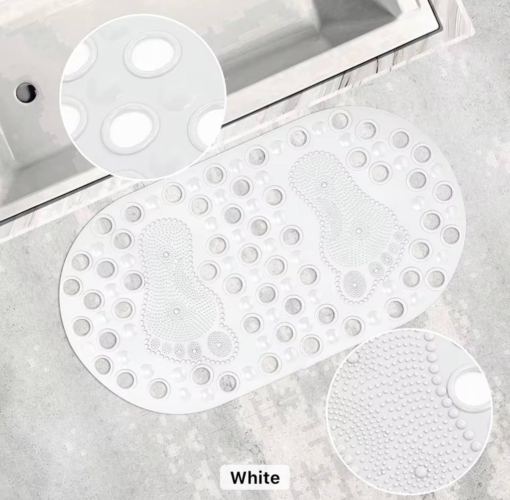 Bathroom antislip mat with footprints